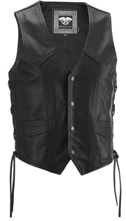 Front angle with adjustable lace on Six Shooter Vest