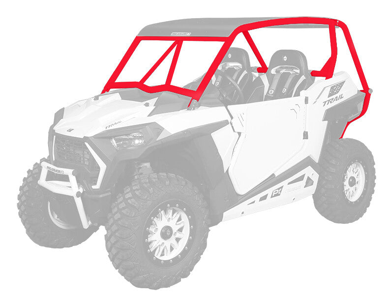 Pro Armor Loco Cage With V Intrusion RED - P2116C022RD Polaris RZR 2021-2022