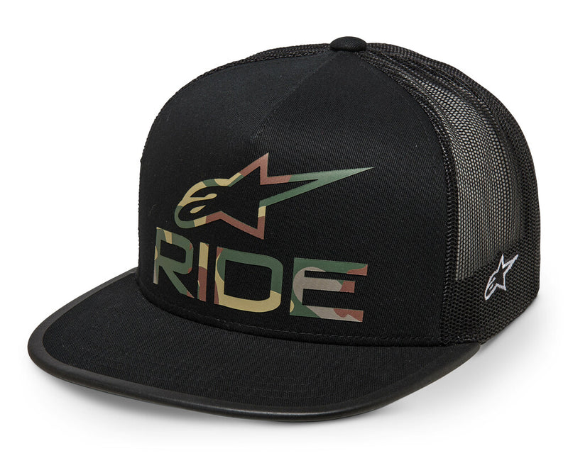 Alpinestars 482-76315 1214-81713-10-OS RIDE 4.0 CAMO TRUCKER HAT BLACK
