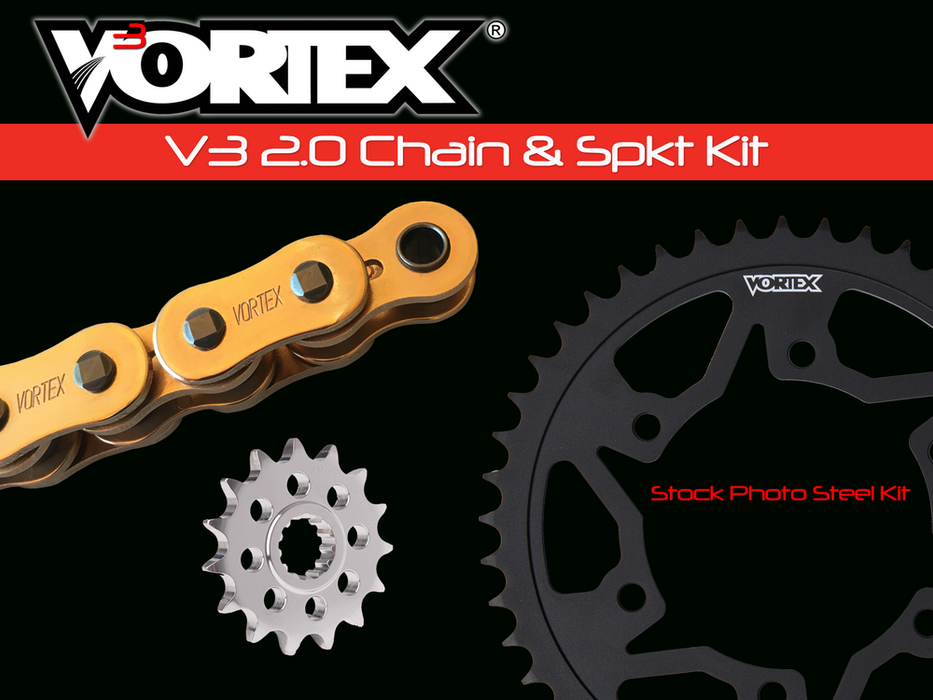 Vortex 3-CKG6461 CKG6461 SPROCKET/CHAIN KIT STL/STL 14/43T SIL SX3 520-106L GLD