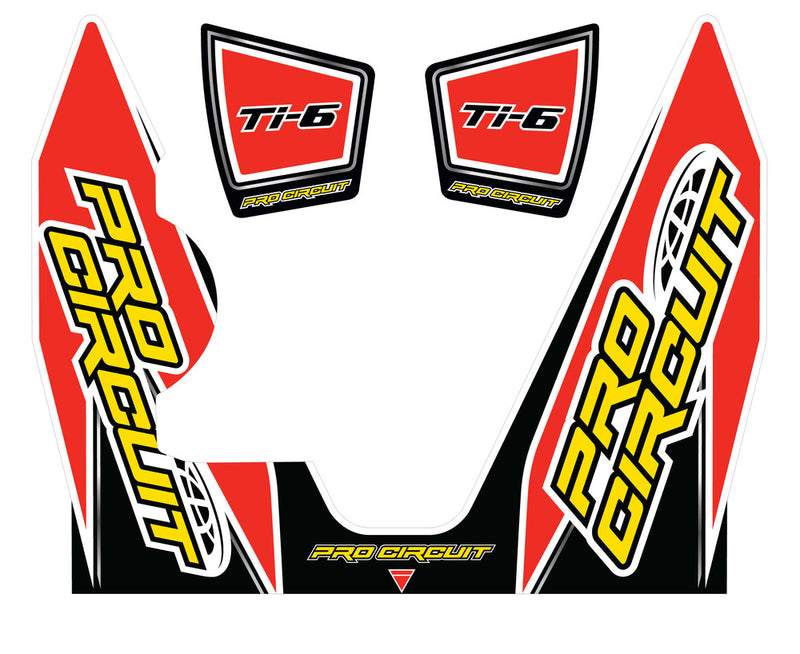 Pro Circuit 794-9054 DC14TI6-YZ450F TI-6 WRAP/END CAP DECAL YZ450F REPLACEMENT MUFFLER STICKERS