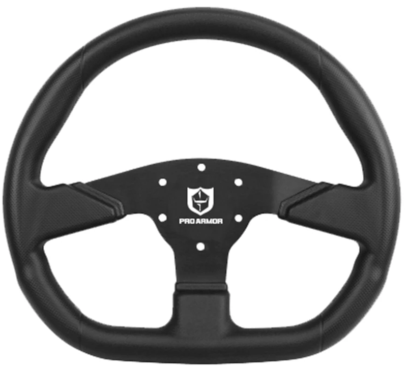 Pro Armor 13.75 "D" Shape Steering Wheel Black - A19UZ283BL