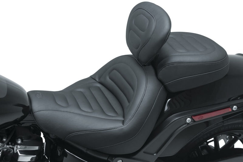 Mustang Motorcycle 79335 Mustang 18-21 Harley Fat Bob Standard Touring Recessed Passenger Seat - Black - Photo - Primary