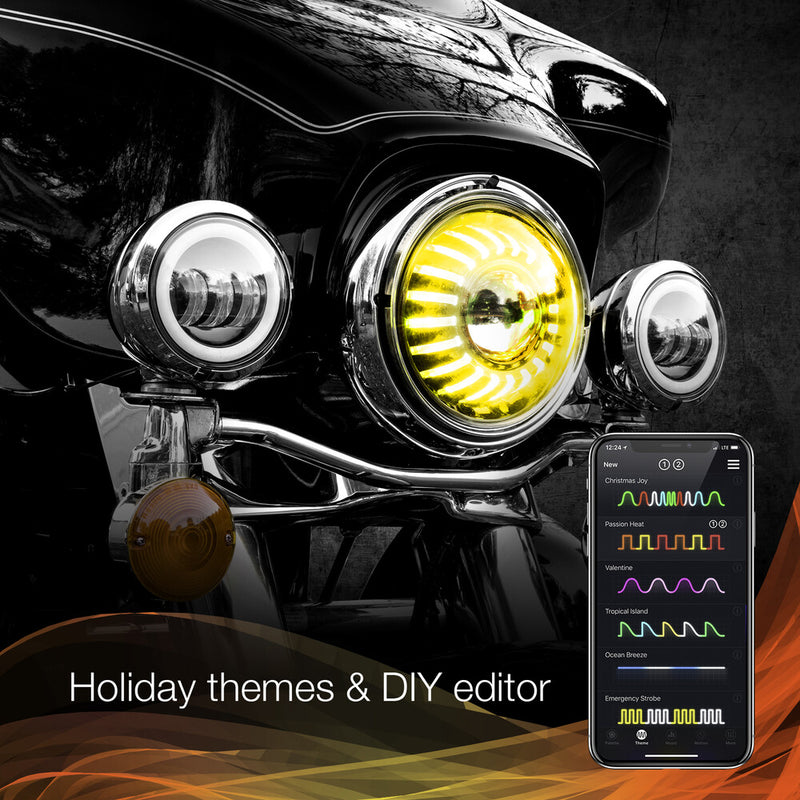 Xk Glow 7" Xkchrome RGB Headlight - XK-7IN-HD-KIT