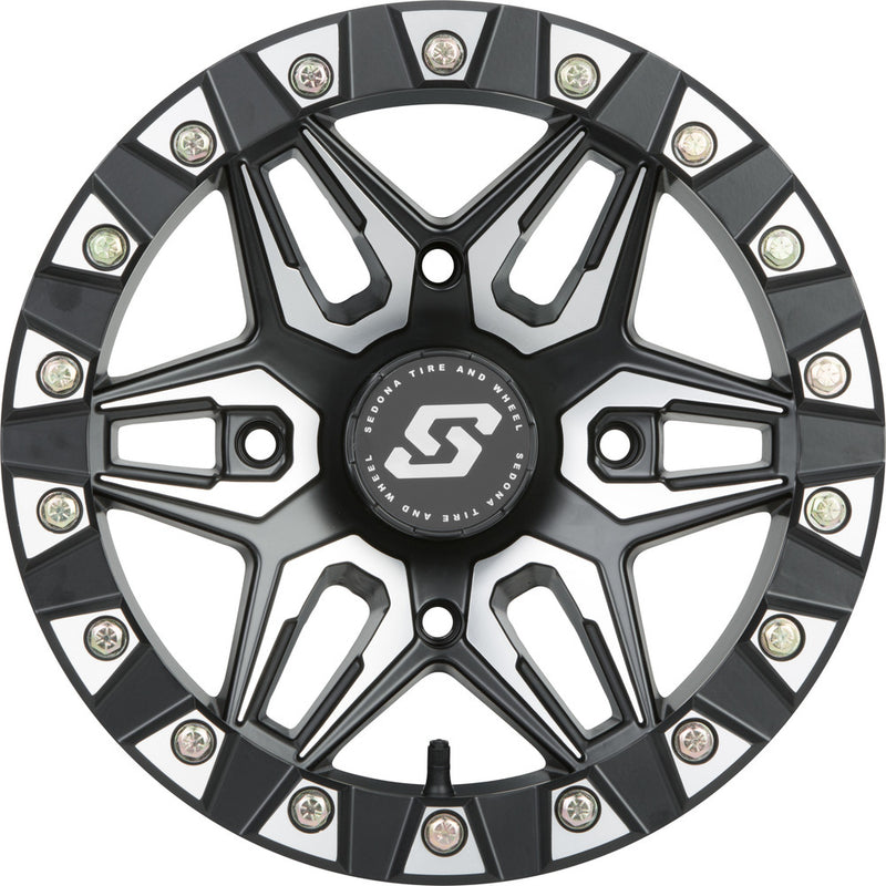 Sedona 570-1245 A72M-47056-61S SPLIT 6 BDLK WHEEL 14X7 4/156 6+1 (+30MM) BLK/MACHINED
