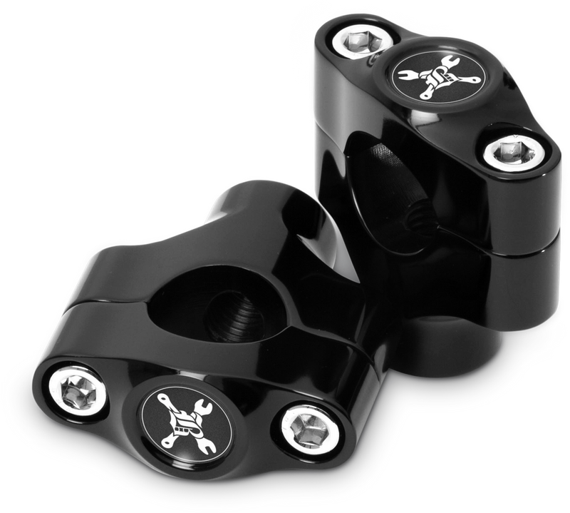 Burly Brand 750-05629 B12-8014B HAWK RISERS SET - BLACK
