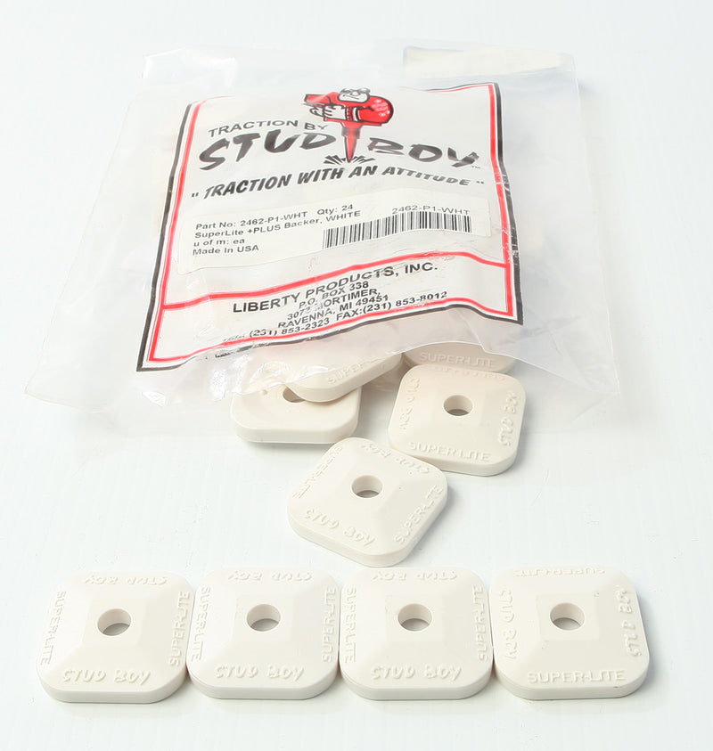 Stud Boy 18-3391-24 2462-P1-WHT SUPER-LITE PLUS BACKERS WHITE 24/PK