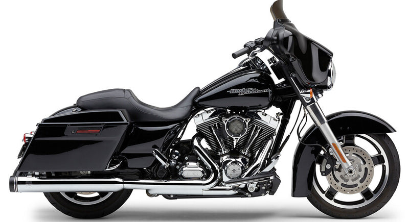 Cobra 4" Groove TIP Slip-ON Chrome FLH FLT - 6276 For Harley Touring 1995-2016