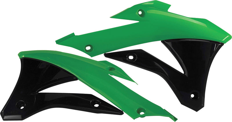Acerbis Radiator Shrouds Green Black - 2374071089 Kawasaki KX 100 / KX 85 2014-2021