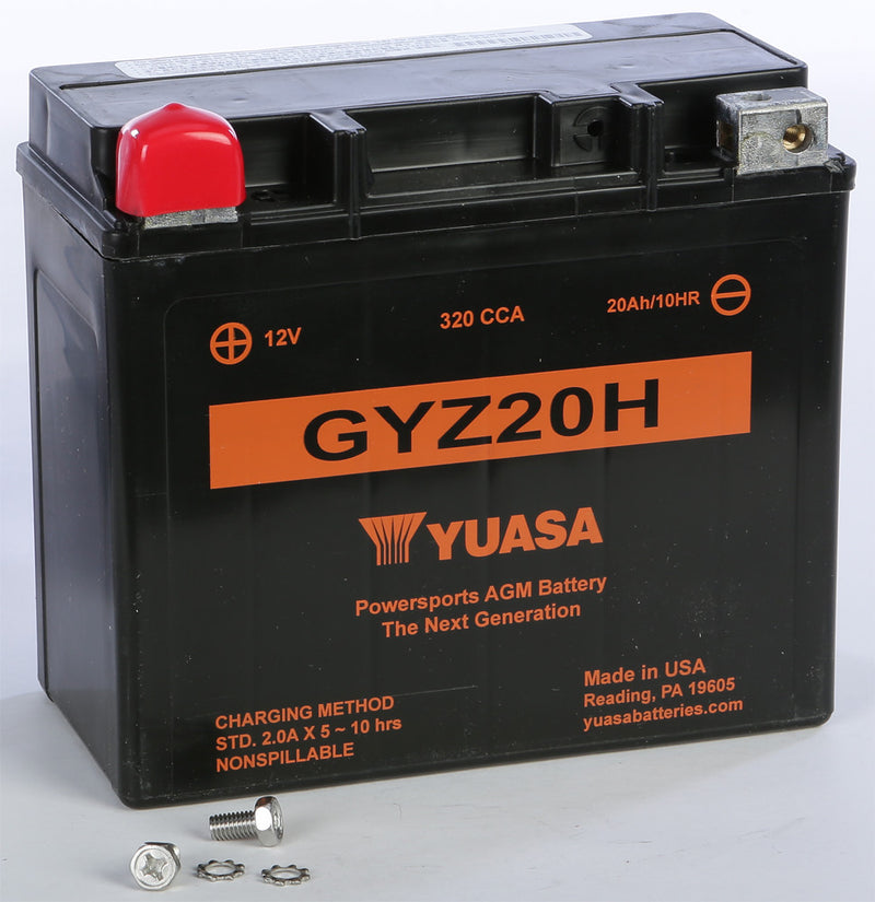 Yuasa Battery GYZ20H Sealed Factory Activated - YUAM72RGH For Indian Scout / Spirit / Chief 2015-2023