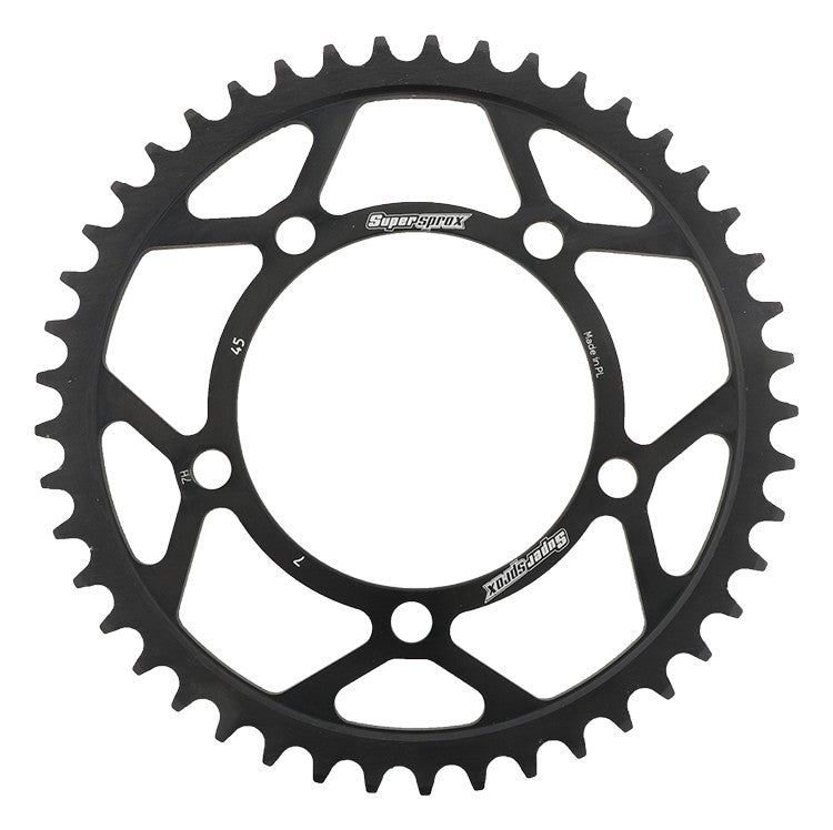 Supersprox Rear Sprocket Steel 45T-525 Black - RFE-7-45-BLK BMW S1000RR / S1000R / 1000 / S1000XR 2010-2016