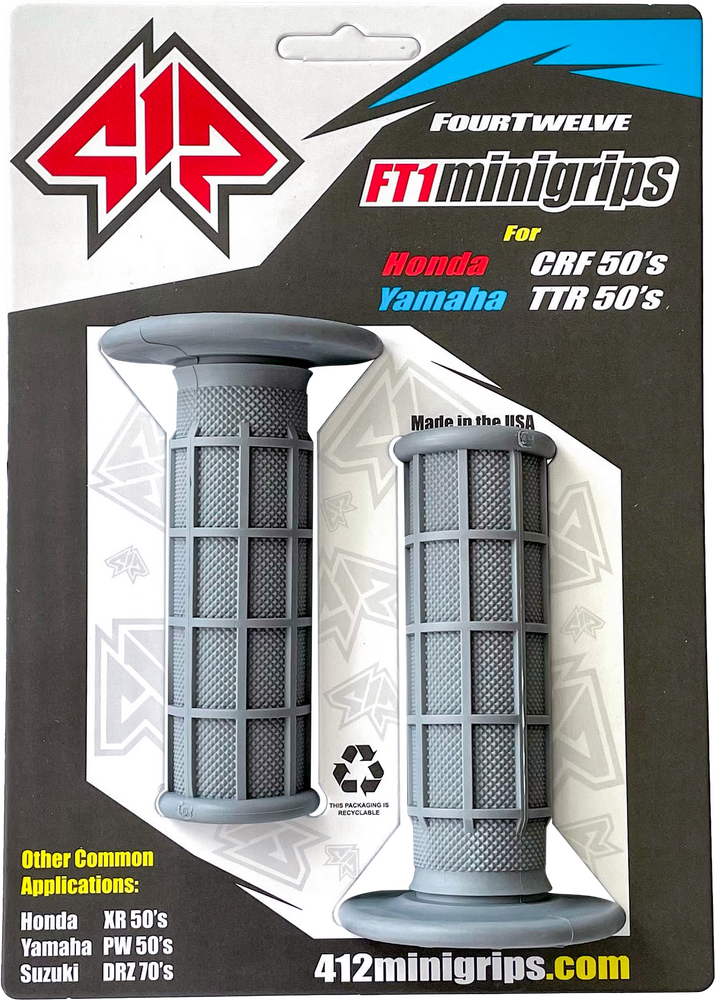 Four Twelve 19-4121 412-G101 MINI GRIPS GREY 3/4"