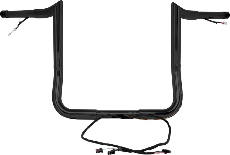 Paul Yaffe Bagger Nation 14" Monkey Bagger Bar Prewired Satin Black ` - MBBPW-14 B For Harley Electra Glide 2010-2019