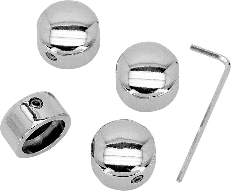Harddrive Head Bolt Covers Chrome 4-PK - 301854 For Harley Motorcycles 1984-2019