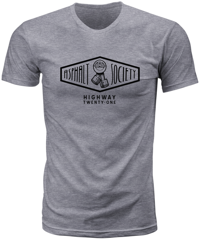 Highway 21 489-1941X 489-1941X ASPHALT SOCIETY TEE HEATHER GREY XL
