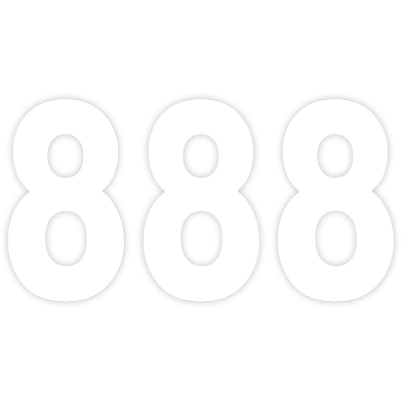 FACTORY EFFEX FX04-2568 04-2568 Pro Numbers Mini Pro Number 8 - White - 4"