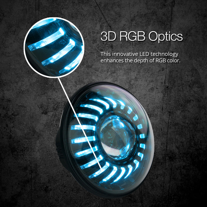 Xk Glow 7" Xkchrome RGB Headlight - XK-7IN-HD-KIT