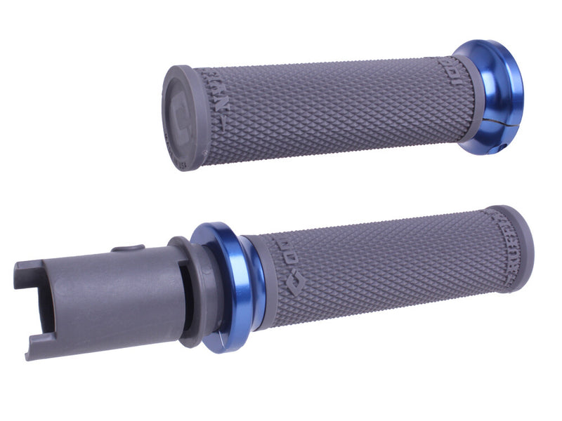 Odi Lock-ON Ruffian Grips Graphite Blue CVO ` - V30HTCH-U For Harley Touring 2023-2024