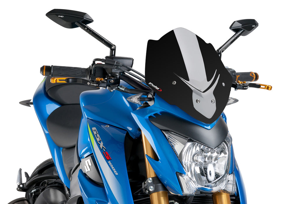 Puig Hi-tech Parts 561-1233BK 7653N WINDSCREEN NAKED NEW GEN SPORT BLACK