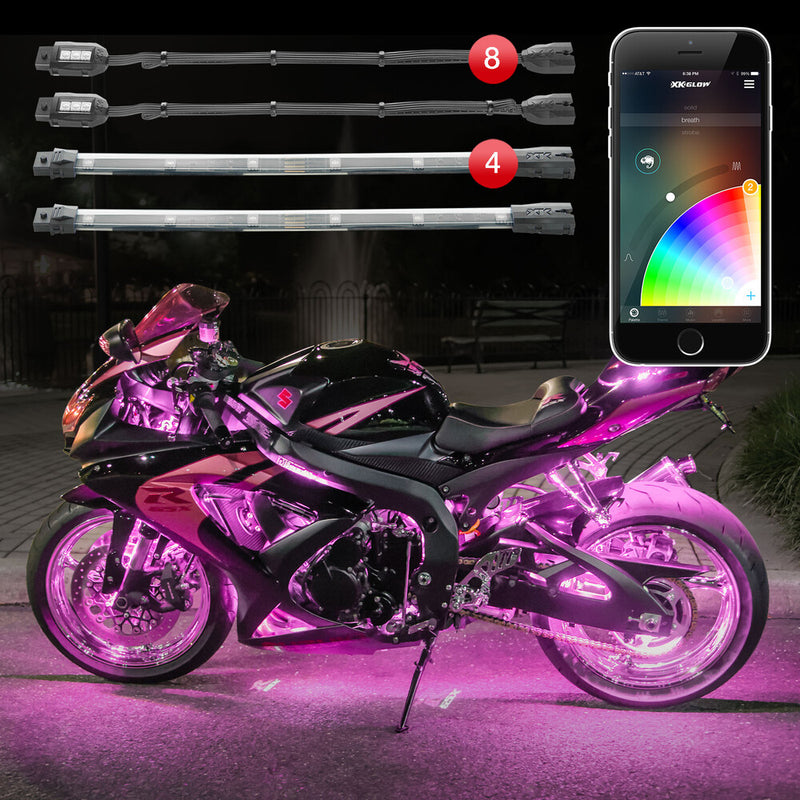 Xk Glow 653-0011 KS-MOTO-STANDARD STANDARD ACCENT LIGHT APP KIT 12PC