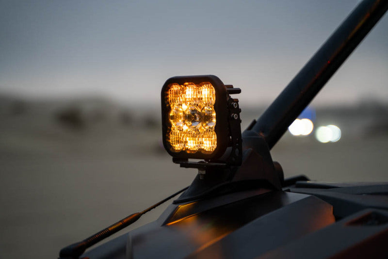 Diode Dynamics DD7634P 20-Present Polaris RZR A-pillar LED Pod Bracket Kit - User 2