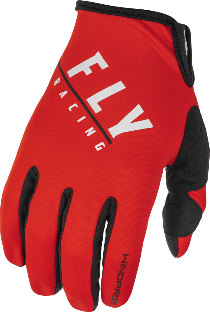 Fly Racing Windproof Gloves Black RED SZ 07