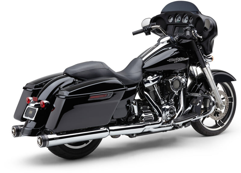Cobra 4" Groove TIP Slip-ON Chrome FLH FLT - 6277 For Harley Touring 2017-2026