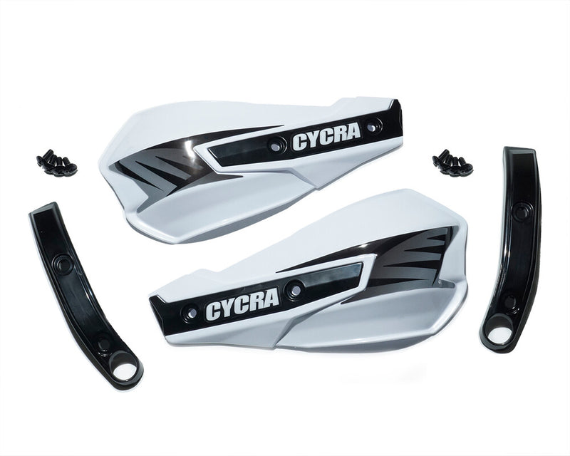 Cycra 714-1216 1CYC-1029-42 VORTEX HANDSHIELDS W/ABRASION GUARDS - WHITE