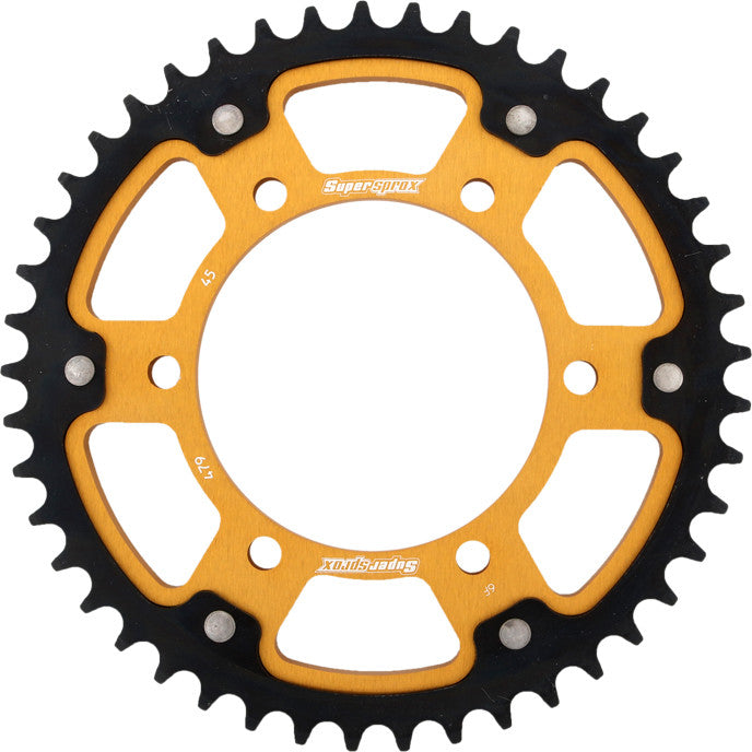 Supersprox Rear Stealth Sprocket Aluminum Steel 45T-530 GLD - RST-479-45-GLD For Kawasaki Ninja 600R / 600R Ninja 1985-1997 | Suzuki 1000 2009-2016