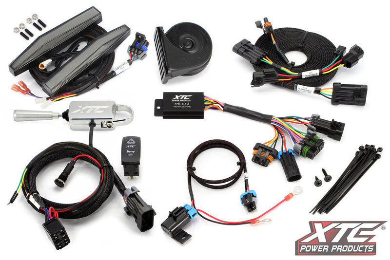 Xtc Power Products Auto Turn Signal Kit W Billet Lever AND Front DRL Lights Kawasaki Mule - ATS-L-KAW-MPRO-DRL Kawasaki Mule 2017-2025