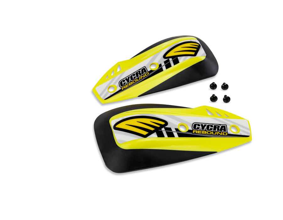 Cycra 714-1810 1CYC-1027-55 REPLACEMENTDX HAND SHIELDS REBOUND YELLOW