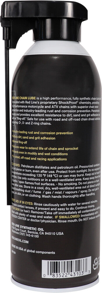Red Line 57-6573 43103 CHAIN LUBE /W SHOCKPROOF 13OZ 6/CASE