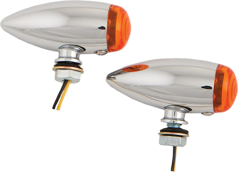 Harddrive 820-0370A 20-6589SALED LED BULLET MARKER LIGHT CHROME W/AMBER LENS