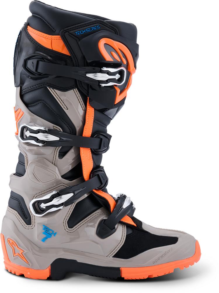 Alpinestars 482-0016609 2010426-1562-9 TECH 7 ENDURO BLK/WARM GRY/ORANGE FLUO 9