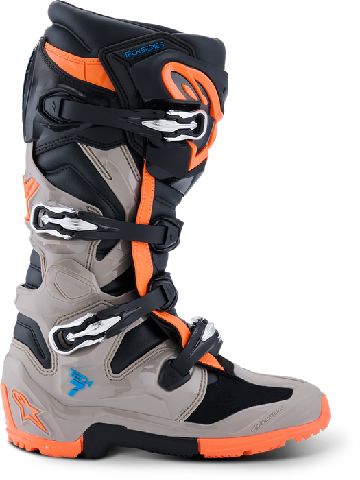 Alpinestars 482-0016609 2010426-1562-9 TECH 7 ENDURO BLK/WARM GRY/ORANGE FLUO 9