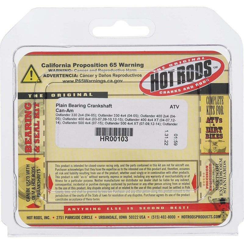 Hot Rods Plain Bearing Crankshaft CAN - HR00103 For Can-Am Outlander / Renegade 2007-2020 | Bombardier Outlander 2003-2006