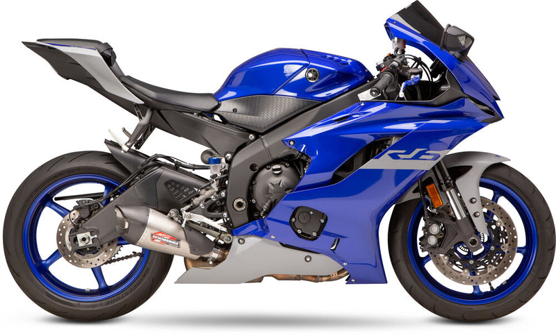 Yoshimura 960-1573 13630BP521 EXHAUST STREET AT2 WORKS SLIP-ON SS-SS-CF