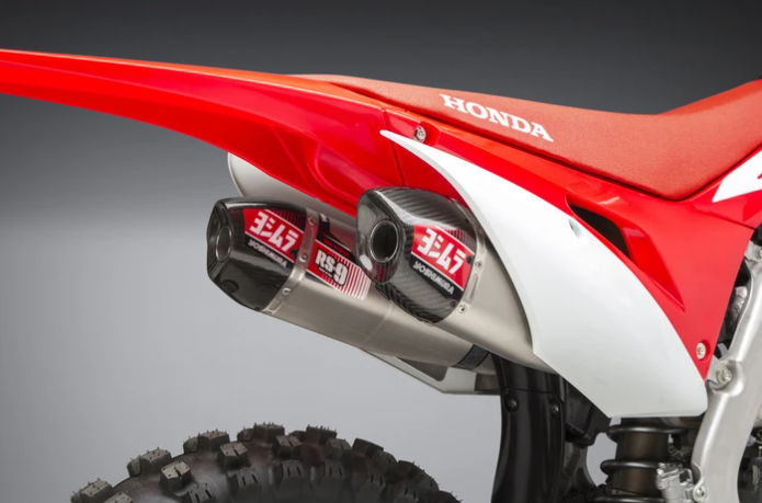 Yoshimura RS-9 Header Canister END CAP Exhaust Dual System SS-AL-CF - 22843AR520 Honda CRF250R / CRF250RX 2018-2021