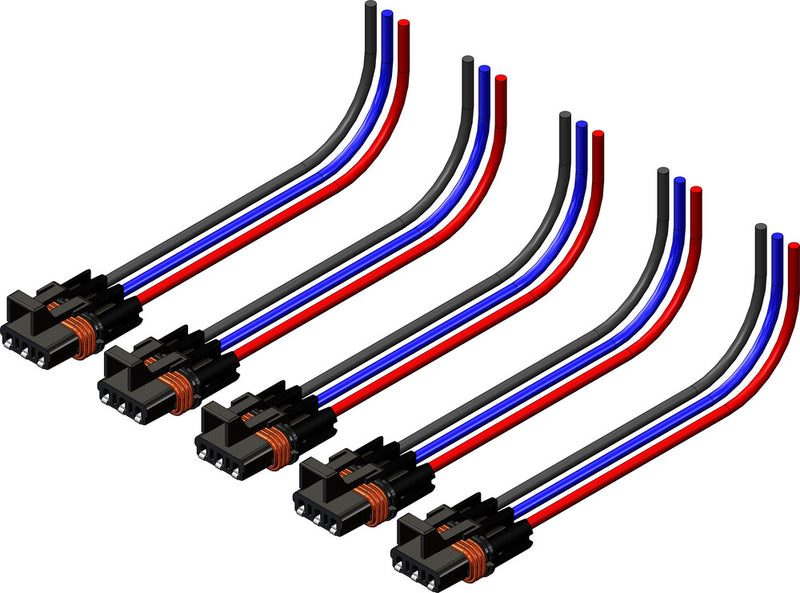 Kfi Products 30-2505 102505 3-PIN HARNESS 5/PK POL