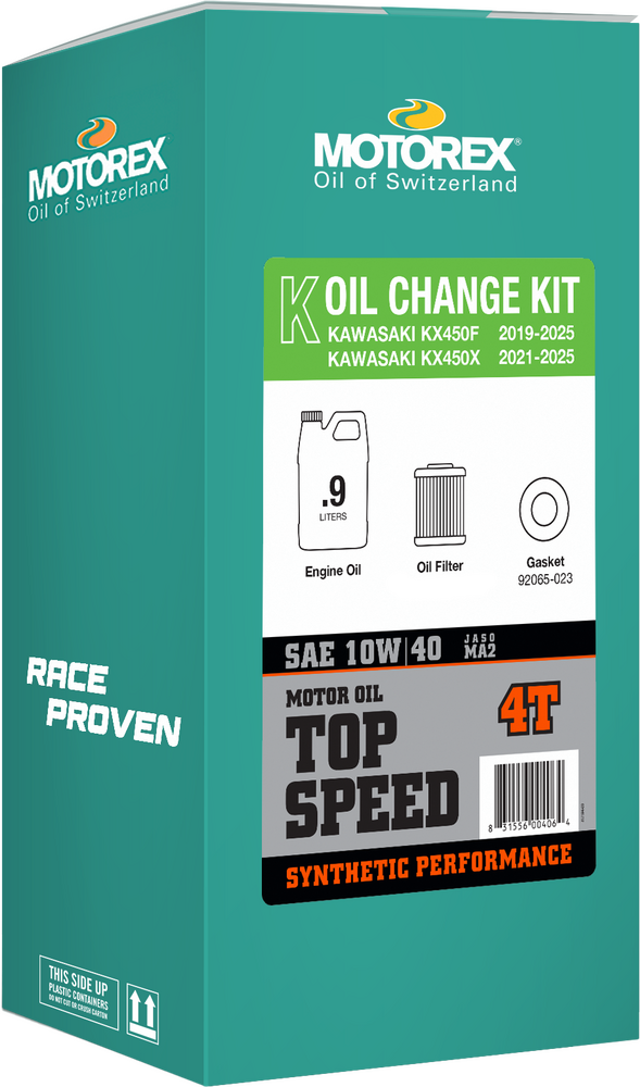Motorex TOP Speed OIL Change Kit 0.90L 10W/40 - 311248 Kawasaki KX 450 / KX450SR 2019-2026