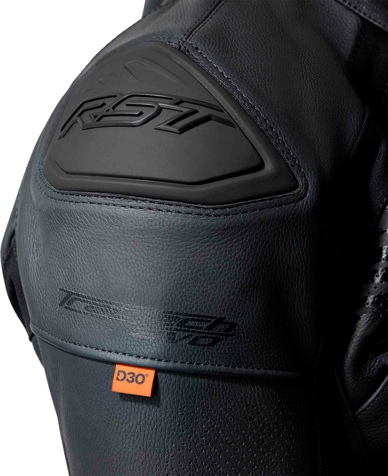 Rst 556-3635040 103635BLK-40 TRACTECH EVO D3O JACKET BLACK LEATHER SM