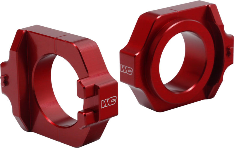 Works Axle Blocks Elite Honda RED - 17-205 Honda CR 125 / CR 250 / CRF 450 / CRF 250 2000-2017