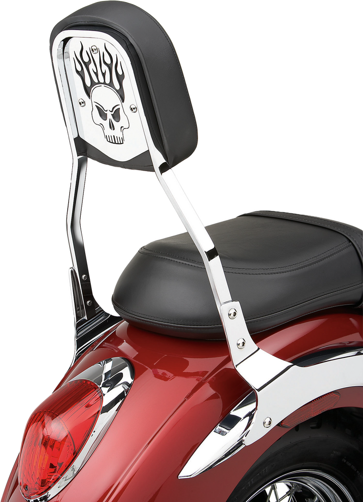 Cobra 82-97428 02-5052 BACKREST INSERT SKULL CHROME FITS STD