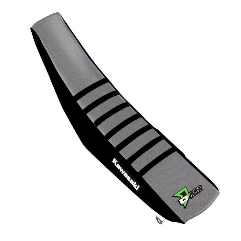 D'cor Visuals D-Cor Seat Cover Black Grey With Ribs - 30-20-469 Kawasaki KX 450 / KX 250 2016-2020