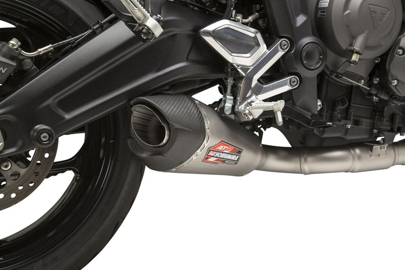 Yoshimura Exhaust AT2 Race FS SS SS CF Works - 19660AP520 Triumph Trident 660 2021-2023