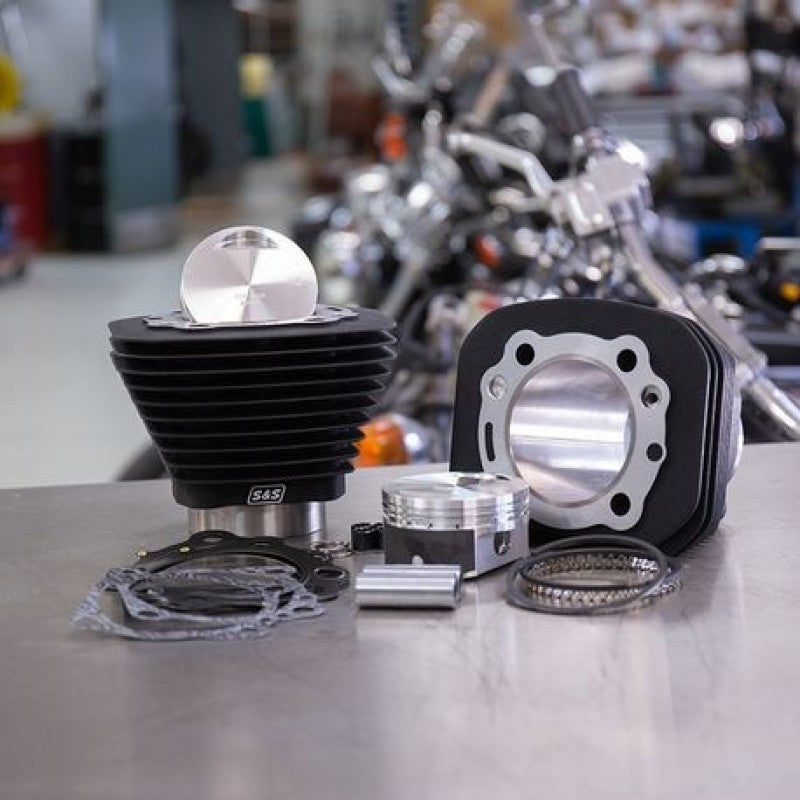 S&S Cycle 910-0691 86-21 Sportster Models 1250cc Conversion Kit - Wrinkle Black - Photo - Primary