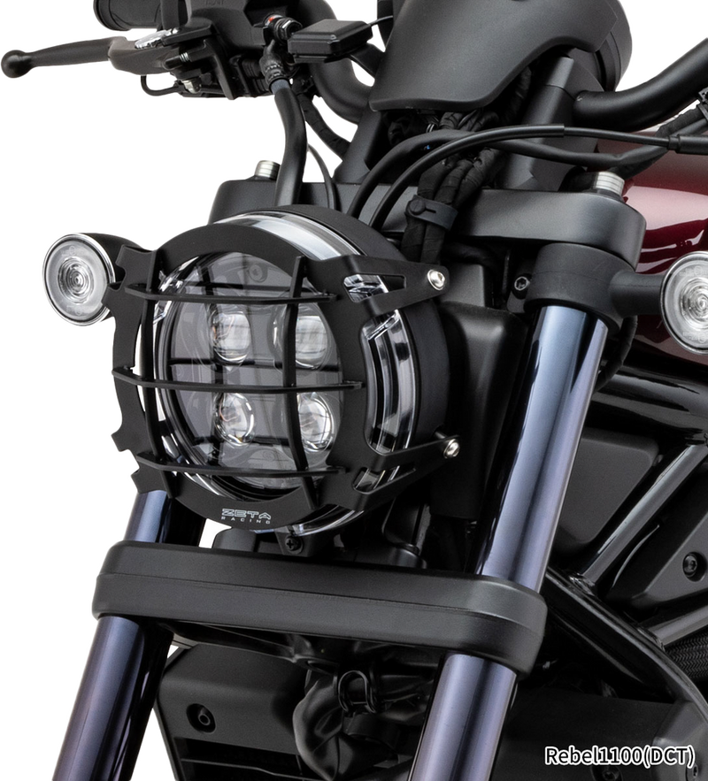 Zeta Headlight Guard Black - ZE52-4130 Honda Rebel 2019-2024