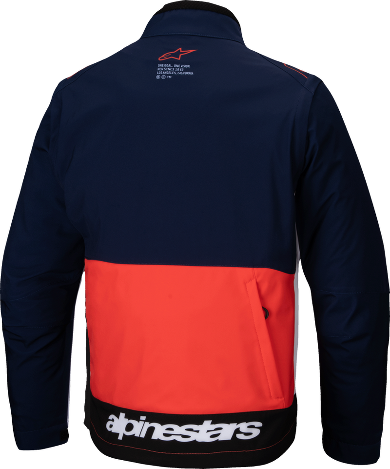 Alpinestars 482-00053M 3700225-7162- M LITE-DURA SOFTSHELL JACKET NAVY/HOT ORANGE/WHITE MD