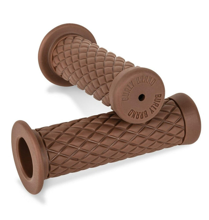 Burly Brand 750-05880 B16-1002 RUBBER DIAMONDBACK GRIPS BROWN 7/8"