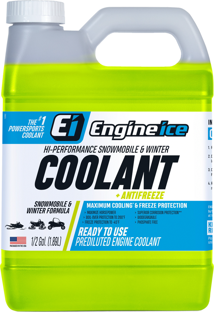 Engine Ice 83-0105 12557 1/2 GAL HI-PERFORMANCE SNOWMOBILE/WNTR COOLANT + ANTIFREEZE 1/2 GAL